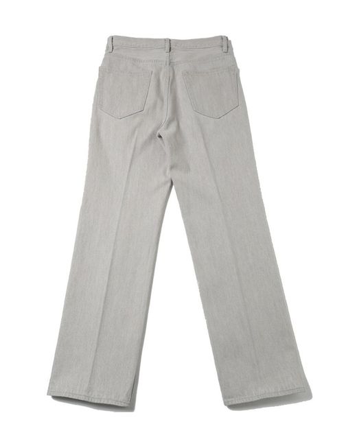 Auralee Gray Belt Loop Jeans for men