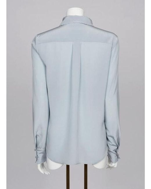 Chloé Gray Ruffled Shirt