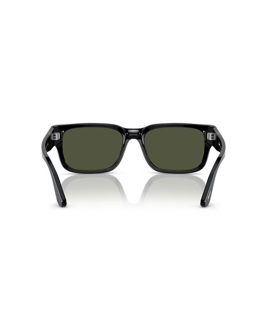 Persol Black Rectangular Frame Sunglasses for men