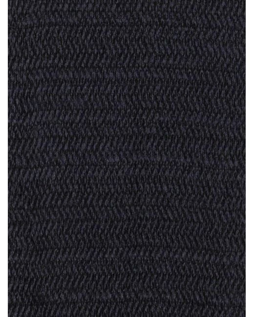 Giorgio Armani Blue Crinkled-Finish Fringed Scarf for men