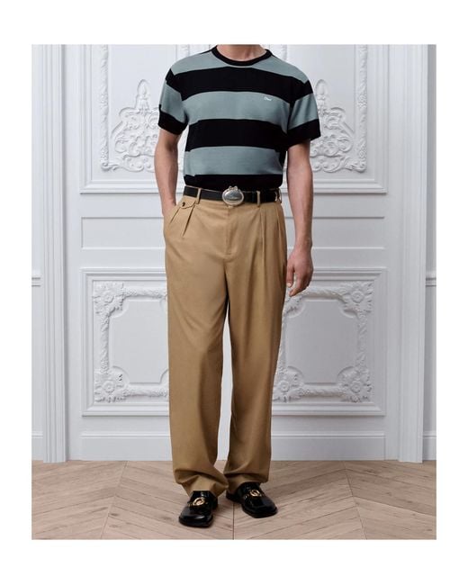 Dior Natural Pleated Wide-Leg Pants for men