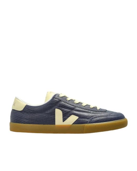 Veja Blue Panenka Leather Lace-Up Sneakers