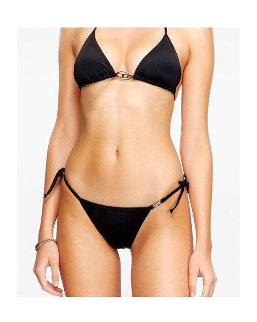 DIESEL Black Elettra-Dnm Tie-Side Bikini