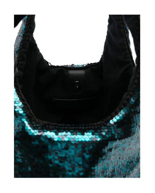 J.W. Anderson Black Mini Sequinned Tote Bag