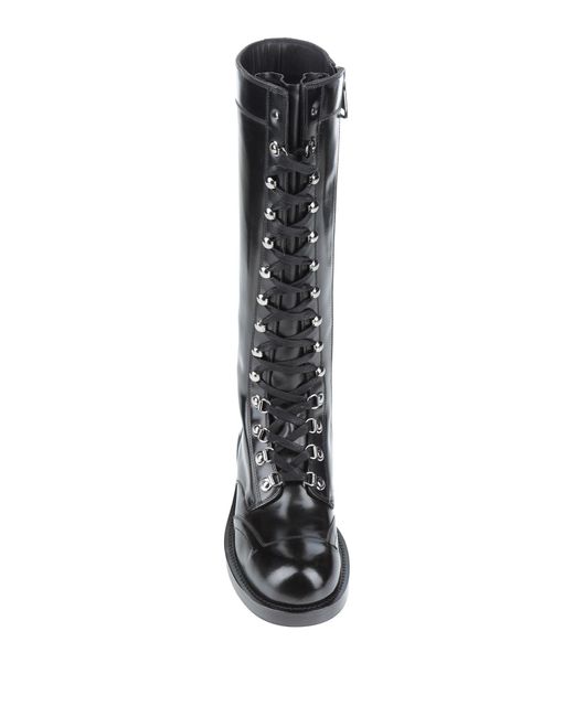 Dolce & Gabbana Black Minimalist Leather Boots