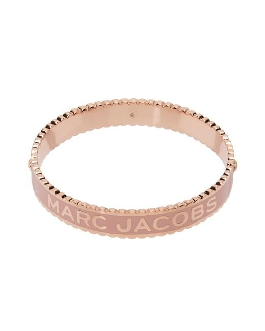 Marc Jacobs Pink The Medallion Logo Detailed Bracelet