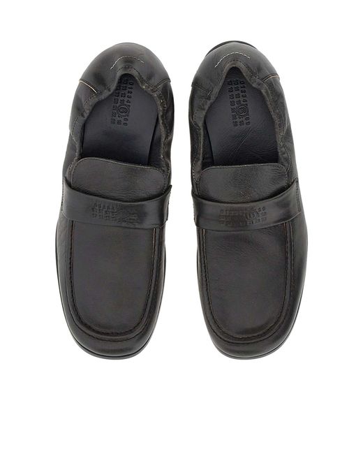 MM6 by Maison Margiela Gray Swing-Toe Slip On Loafers for men