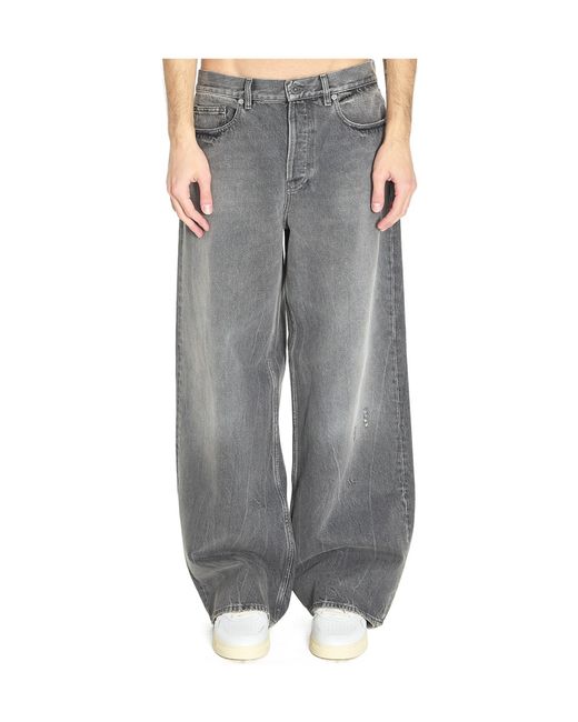 Golden Goose Deluxe Brand Gray Wide-Leg Jeans for men