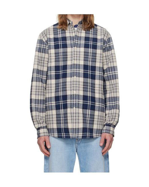 Polo Ralph Lauren Blue Plaid Sports Shirt for men