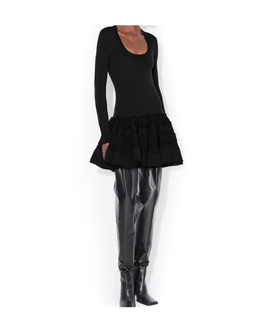 Alaïa Black Alaïa Crinoline Knit Mini Dress