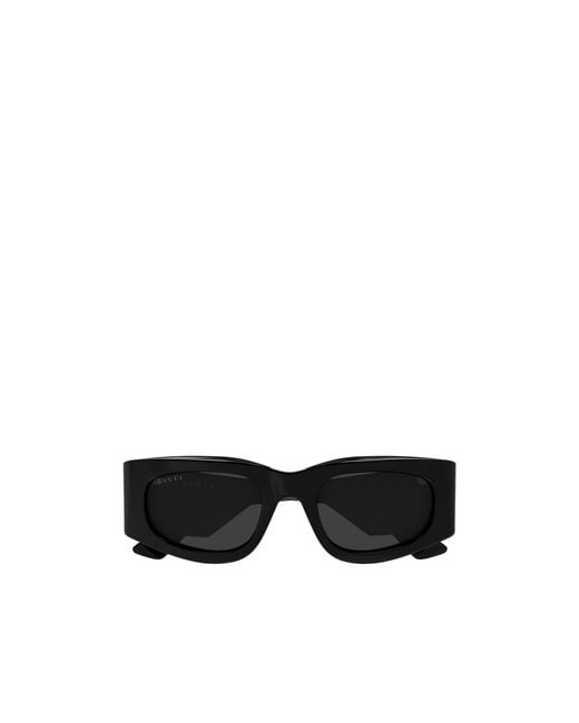Gucci Black Eyewear Rectangular Frame Sunglasses