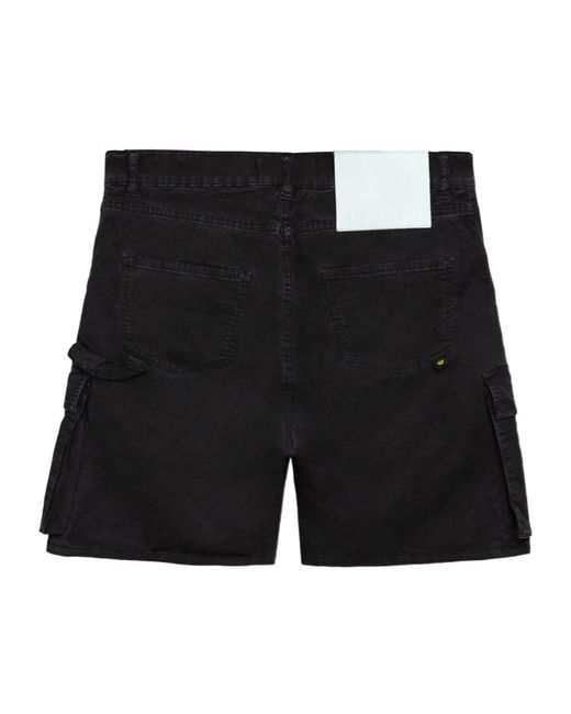 Barrow Black Bermuda Knee-Length Cargo Shorts for men