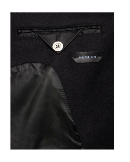 Mugler Black Long-Sleeved Coat