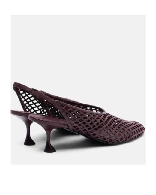 Proenza Schouler Purple Tee 60 Perforated Leather Slingback Pumps