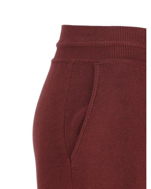 Loro Piana Red Drawstring Athletic Pants