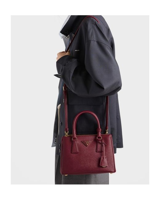 Prada Red Galleria Small Saffiano Leather Bag