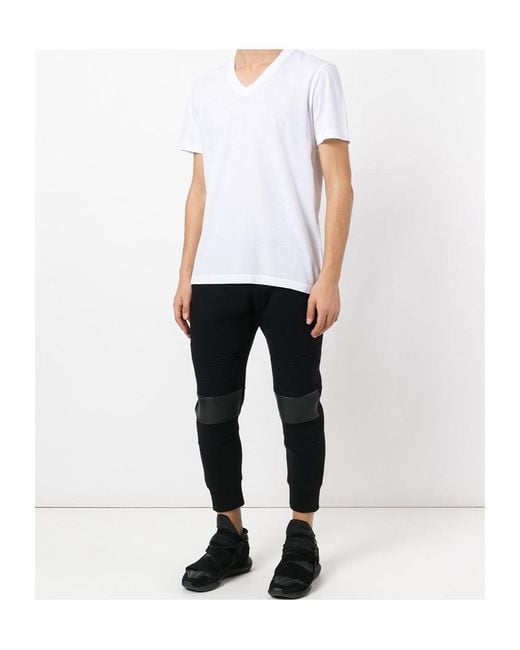James Perse White Short Sleeved V-Neck T-Shirt for men