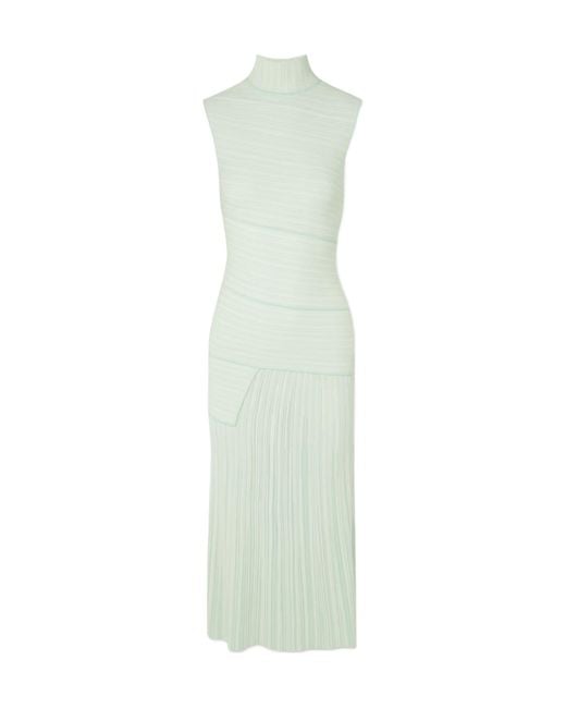 Proenza Schouler Green Federica Pleated Maxi Dress