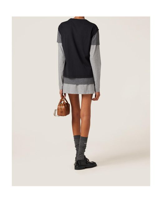 Miu Miu Black Set Of 3 Jersey T-Shirts
