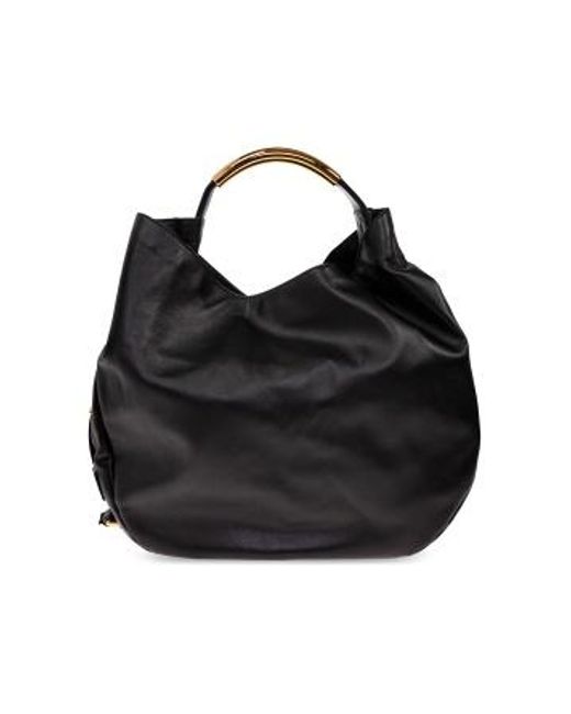 Moschino Black Logo Lettering Top Handle Bag