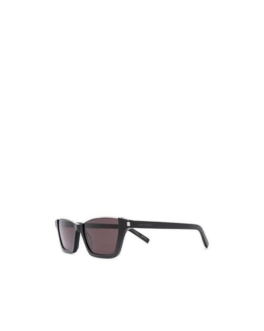Saint Laurent White Half-Frame Sunglasses