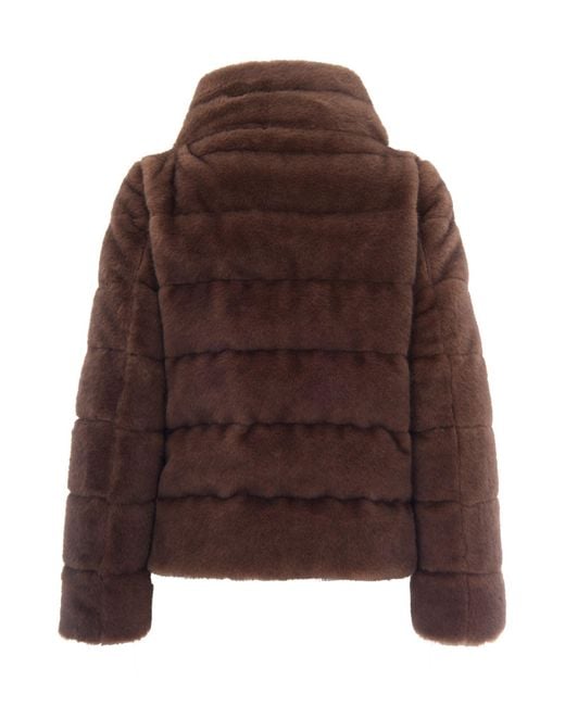 Herno Brown Zippered Down Jacket