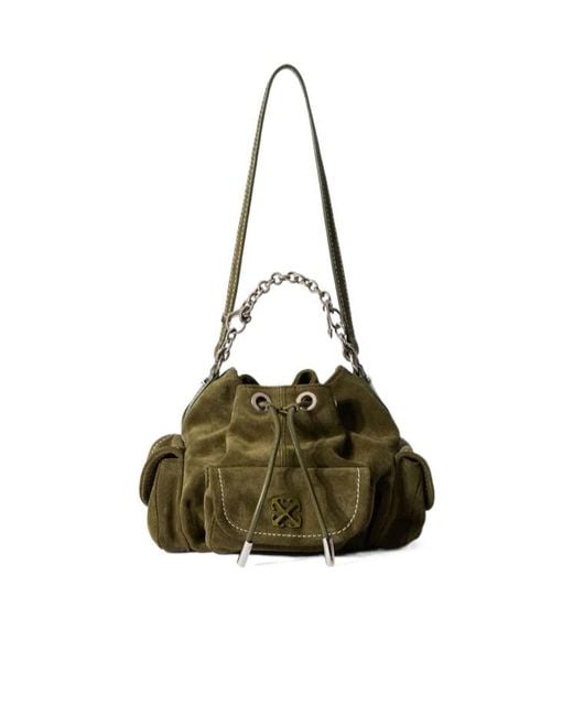 Off-White c/o Virgil Abloh Natural Dumbo.B Chain Drawstring Bucket Bag
