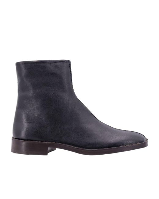 Lemaire Blue Piping Zipper Boots for men