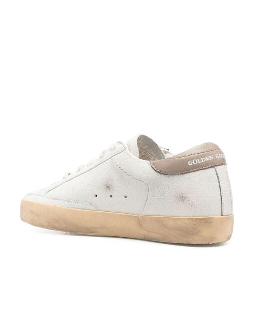 Golden Goose Deluxe Brand White Super Star Lace-Up Sneakers