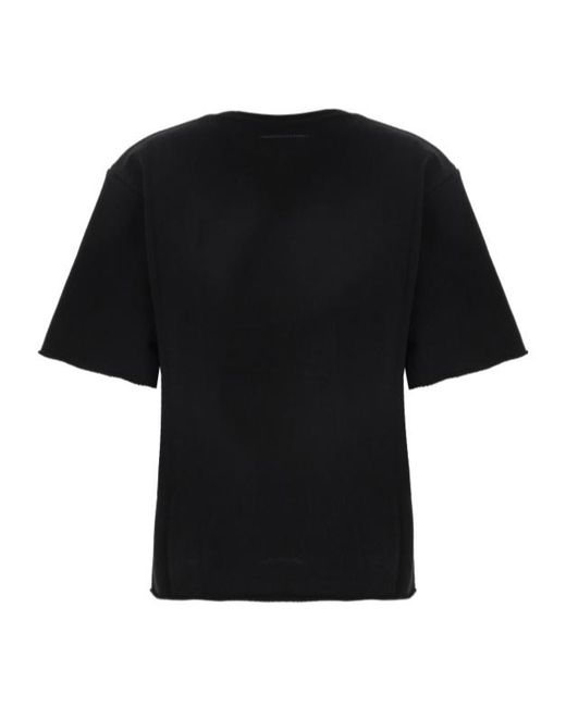 MM6 by Maison Margiela Black Short-Sleeves T-Shirt