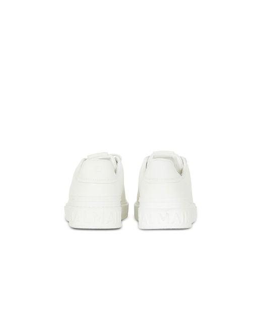 Balmain White B-Court Lace-Up Sneakers for men