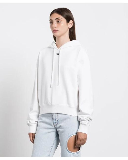Off-White c/o Virgil Abloh White Hooded Long-Sleeved Sweater