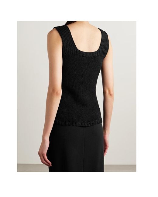 Khaite Black Wil Cotton Tank