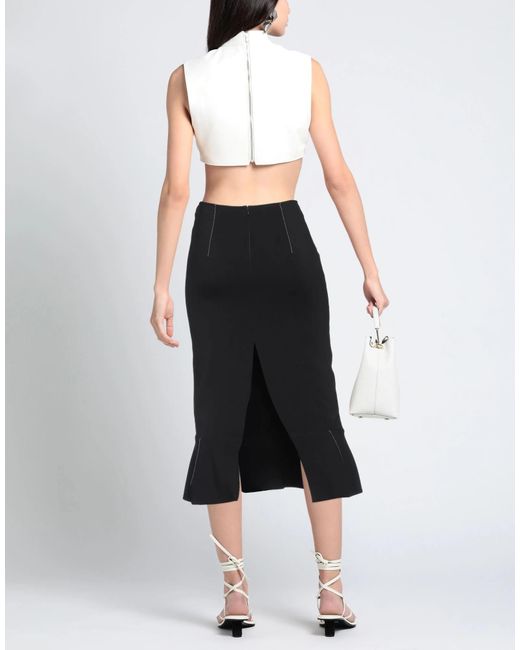 Marni Black Minimalist Solid Color Umbrella Skirt