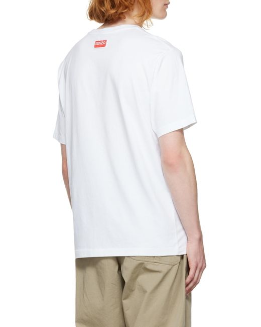 KENZO White 'Boke Flower' T-Shirt for men