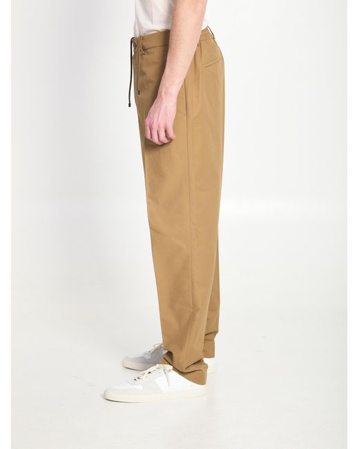 Moncler Natural Pleated Drawstring Pants for men