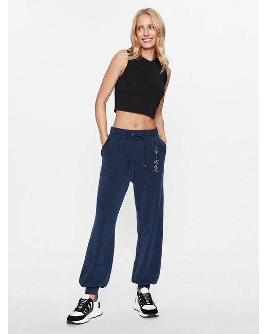 EA7 Black Elastic Waist Sweatpants