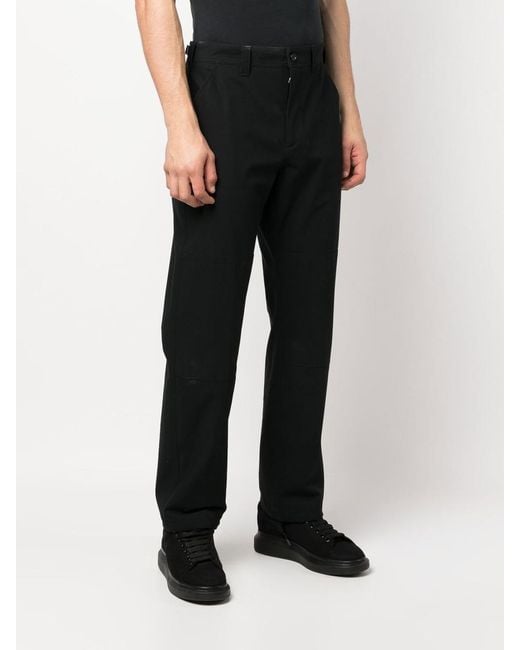 McQueen Black Straight Leg Trousers for men