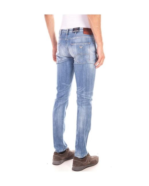Armani Jeans Blue Straight Jeans for men