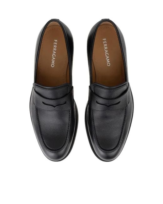 Ferragamo Black Penny Loafers for men
