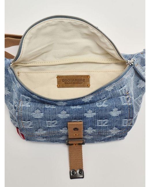 DSquared² Blue Monogram Belt Bag for men