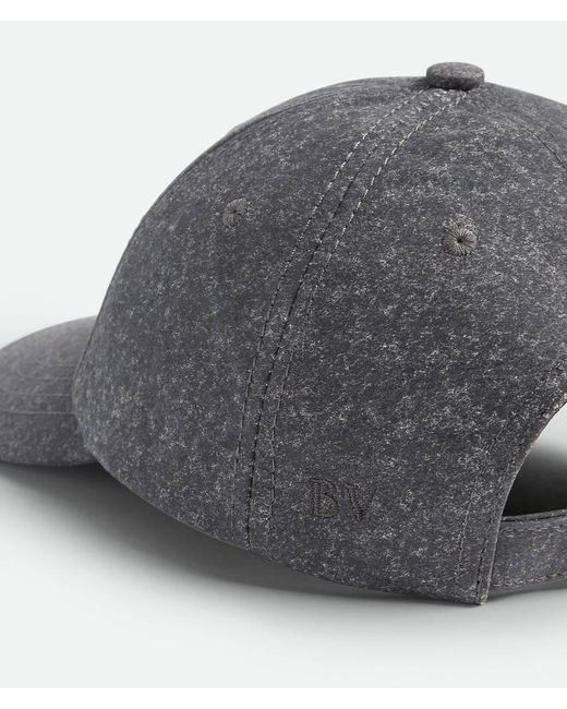 Bottega Veneta Gray Logo Embroidered Baseball Hat