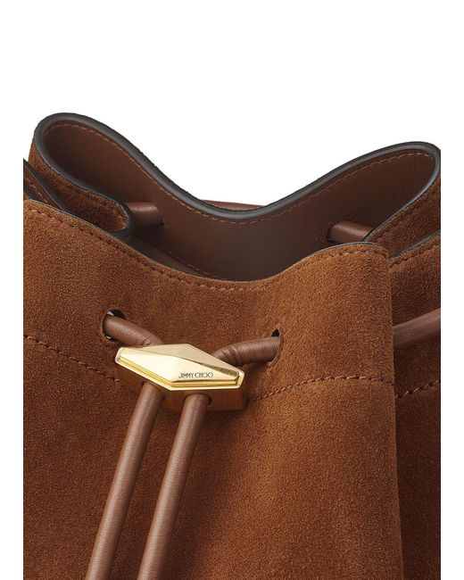 Jimmy Choo Brown Drawstring Shoulder Bag