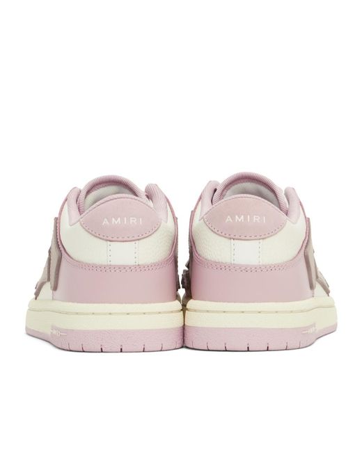 Amiri Pink Skel-Top Low Sneakers