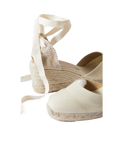 Castaner Metallic Canvas Wedge Espadrilles