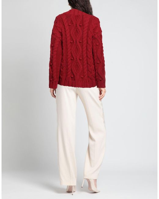 Dolce & Gabbana Red Long Sleeves Cardigan