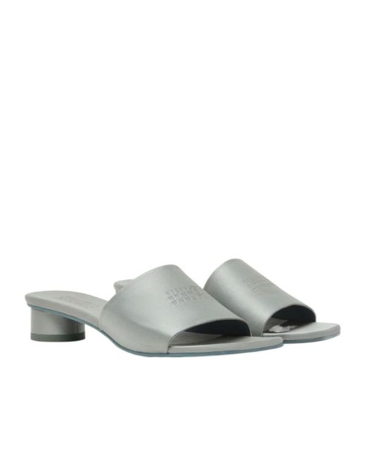 MM6 by Maison Margiela White Anatomic Numeric Mules