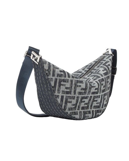 Fendi Blue Ff Melon Small Messenger Bag for men