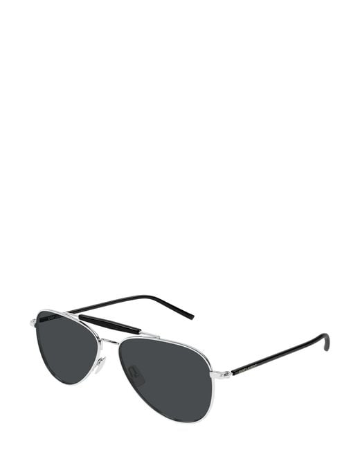 Saint Laurent Black Eyewear Aviator Frame Sunglasses for men