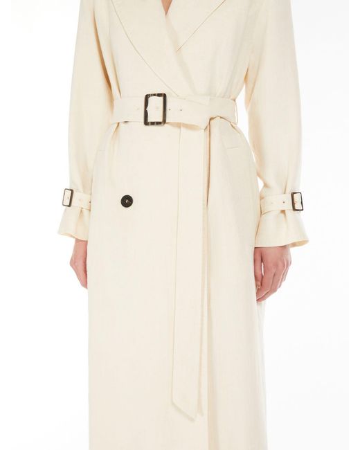 Max Mara White Studio Vieste Double-Breasted Belted Coat